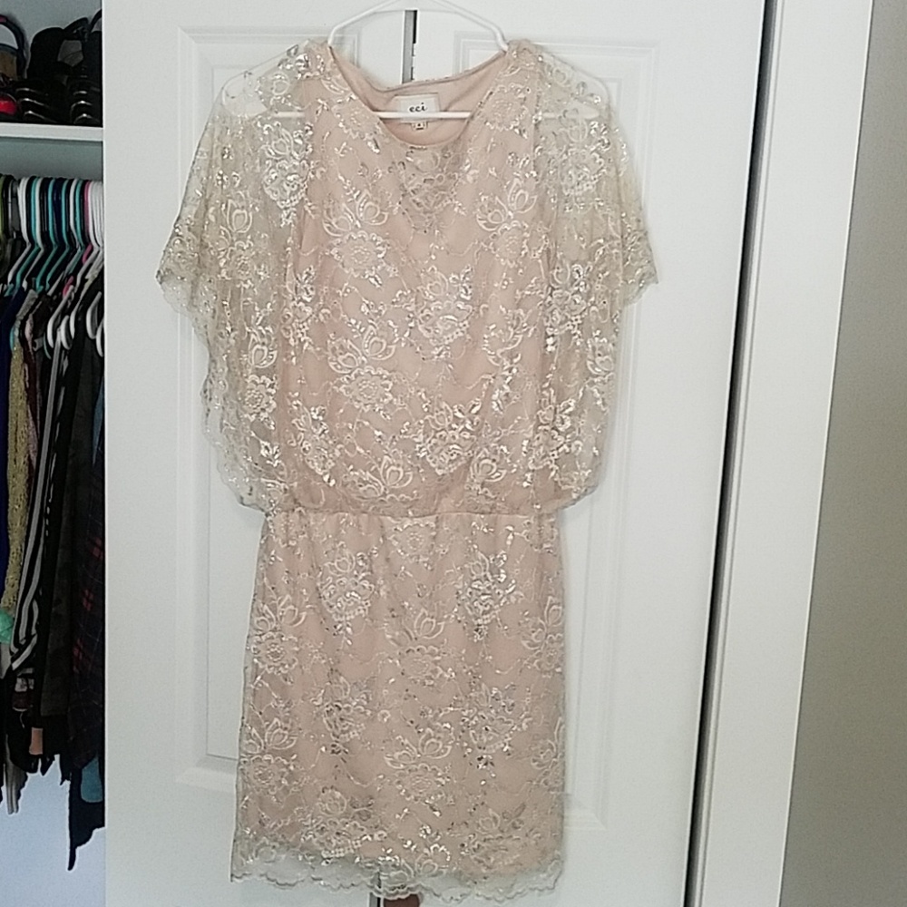 Cream and silver dress